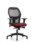 Executive Windova Mesh Back Chair with Standard Adjustable Arms, Borscht Supernova Seat, & Stationary Glides EXE-VMDHCH-RG-H0-A1-RG-8815