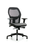 Executive Windova Mesh Back Chair with Standard Adjustable Arms, Sterling Supernova Seat, & Stationary Glides EXE-VMDHCH-RG-H0-A1-RG-8840