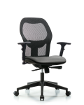 Executive Windova Mesh Back Chair with 3D Adjustable Arms, Sterling Supernova Seat, & Casters EXE-VMDHCH-RG-H0-A2-RC-8840