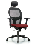 Executive Windova Mesh Back Chair with Borscht Supernova Seat, Head Rest, 3D Adjustable Arms, & Casters EXE-VMDHCH-RG-H1-A2-RC-8815