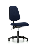 Fabric Chair - Desk Height with Medium Back & Stationary Glides in Navy Fabric FDHCH-MB-RG-T0-A0-RG-F45