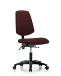Fabric Chair - Desk Height with Medium Back, Seat Tilt, & Casters in Burgundy Fabric FDHCH-MB-RG-T1-A0-RC-F41