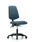 Fabric Chair - Desk Height with Medium Back, Seat Tilt, & Casters in Blue Fabric FDHCH-MB-RG-T1-A0-RC-F43