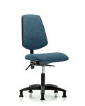 Fabric Chair - Desk Height with Medium Back, Seat Tilt, & Stationary Glides in Blue Fabric FDHCH-MB-RG-T1-A0-RG-F43