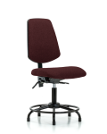 Fabric Chair - Desk Height with Round Tube Base, Medium Back, Seat Tilt, & Stationary Glides in Burgundy Fabric FDHCH-MB-RT-T1-A0-RG-F41