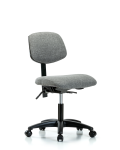 Fabric Chair - Desk Height with Casters in Gray Fabric FDHCH-RG-T0-A0-RC-F44