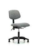 Fabric Chair - Desk Height with Stationary Glides in Gray Fabric FDHCH-RG-T0-A0-RG-F44