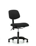 Fabric Chair - Desk Height with Seat Tilt & Stationary Glides in Black Fabric FDHCH-RG-T1-A0-RG-F42