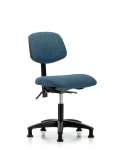 Fabric Chair - Desk Height with Seat Tilt & Stationary Glides in Blue Fabric FDHCH-RG-T1-A0-RG-F43