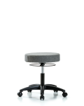 Fabric Stool without Back - Desk Height with Casters in Gray Fabric FDHSO-RG-RC-F44