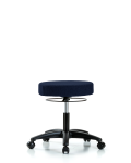 Fabric Stool without Back - Desk Height with Casters in Navy Fabric FDHSO-RG-RC-F45