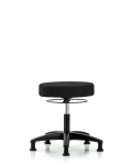 Fabric Stool without Back - Desk Height with Stationary Glides in Black Fabric FDHSO-RG-RG-F42