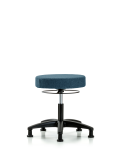 Fabric Stool without Back - Desk Height with Stationary Glides in Blue Fabric FDHSO-RG-RG-F43
