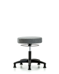 Fabric Stool without Back - Desk Height with Stationary Glides in Gray Fabric FDHSO-RG-RG-F44