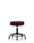 Fabric Stool without Back - Desk Height with Round Tube Base & Stationary Glides in Burgundy Fabric FDHSO-RT-RG-F41