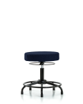 Fabric Stool without Back - Desk Height with Round Tube Base & Stationary Glides in Navy Fabric FDHSO-RT-RG-F45
