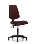 Fabric Chair - Medium Bench Height with Medium Back & Stationary Glides in Burgundy Fabric FMBCH-MB-RG-T0-A0-NF-RG-F41