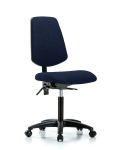 Fabric Chair - Medium Bench Height with Medium Back, Seat Tilt, & Casters in Navy Fabric FMBCH-MB-RG-T1-A0-NF-RC-F45