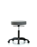 Fabric Stool without Back - Medium Bench Height with Casters in Gray Fabric FMBSO-RG-NF-RC-F44