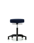Fabric Stool without Back - Medium Bench Height with Stationary Glides in Navy Fabric FMBSO-RG-NF-RG-F45