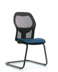 Executive Windova Mesh Back Guest Chair with Marine Blue Supernova Seat GEXE-VMDHCH-RG-H0-A0-RG-8801
