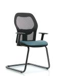 Executive Windova Mesh Back Guest Chair with Storm Supernova Seat & Arms GEXE-VMDHCH-RG-H0-A1-RG-8822