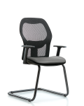 Executive Windova Mesh Back Guest Chair with Sterling Supernova Seat & Arms GEXE-VMDHCH-RG-H0-A1-RG-8840