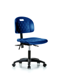 Newport Industrial Polyurethane Chair - Desk Height with Casters in Blue Polyurethane HPDHCH-RG-T0-A0-RC-BLU