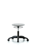 Huron Polyurethane Stool - Desk Height with Casters in Gray Polyurethane IPDHSO-RG-RC-GRY