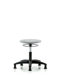 Huron Polyurethane Stool - Desk Height with Stationary Glides in Gray Polyurethane IPDHSO-RG-RG-GRY