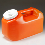 Container, 24 Hour Urine Collection, 3 Liter, Orange with Screwcap and Snap Pour Spout ,CASE OF 40 MLS-108095