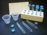 Uri-Pak Urine Collection System, 12mL Flared Top Urine Tube, Blue Snap Cap, Collection Cups, ID Labels & Rack ,500/CASE MLS-112018R