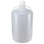 Carboys, Round with Handles, PP, White PP Screwcap, 10 Liter, Molded Graduations, Autoclavable