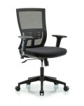 Modern Oxford Mesh Back Chair with Standard Adjustable Arms & Casters MOD-MDHCH-RG-C1-A1-RC
