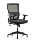 Modern Oxford Mesh Back Chair with Standard Adjustable Arms & Stationary Glides MOD-MDHCH-RG-C1-A1-RG