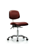 Class 100 Vinyl Clean Room Chair - Desk Height with Seat Tilt & Casters in Borscht Supernova Vinyl NCR-VDHCH-CR-T1-A0-CC-8815