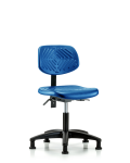 Polyurethane Chair - Desk Height with Stationary Glides in Blue Polyurethane PDHCH-RG-T0-A0-RG-BLU