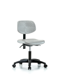 Polyurethane Chair - Desk Height with Seat Tilt & Casters in Gray Polyurethane PDHCH-RG-T1-A0-RC-GRY
