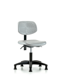 Polyurethane Chair - Desk Height with Seat Tilt & Stationary Glides in Gray Polyurethane PDHCH-RG-T1-A0-RG-GRY
