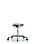 Polyurethane Stool Chrome - Desk Height with Casters PDHSO-CR-CC