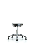 Polyurethane Stool Chrome - Desk Height with Casters PDHSO-CR-RG
