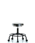 Polyurethane Stool - Desk Height with Round Tube Base & Casters PDHSO-RT-RC