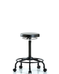 Polyurethane Stool - High Bench Height with Round Tube Base & Casters PHBSO-RT-RC