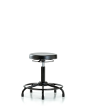 Polyurethane Stool - Medium Bench Height with Round Tube Base & Stationary Glides PMBSO-RT-RG