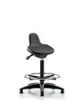 Polyurethane Sit-Stand - Standing Height with Chrome Foot Ring PSTSS-RG-CF-RG
