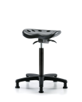 Polyurethane Tractor Sit-Stand in Black Polyurethane PTHBST-RG-NF-RG-BLK