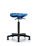 Polyurethane Tractor Sit-Stand in Blue Polyurethane PTHBST-RG-NF-RG-BLU
