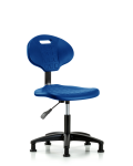 Erie Polyurethane Chair - Desk Height with Stationary Glides in Blue Polyurethane TPDHCH-RG-A0-RG-BLU