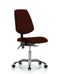 Vinyl Chair Chrome - Desk Height with Medium Back, Seat Tilt, & Casters in Burgundy Trailblazer Vinyl VDHCH-MB-CR-T1-A0-CC-8569
