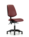 Vinyl Chair - Desk Height with Medium Back, Seat Tilt, & Stationary Glides in Borscht Supernova Vinyl VDHCH-MB-RG-T1-A0-RG-8815